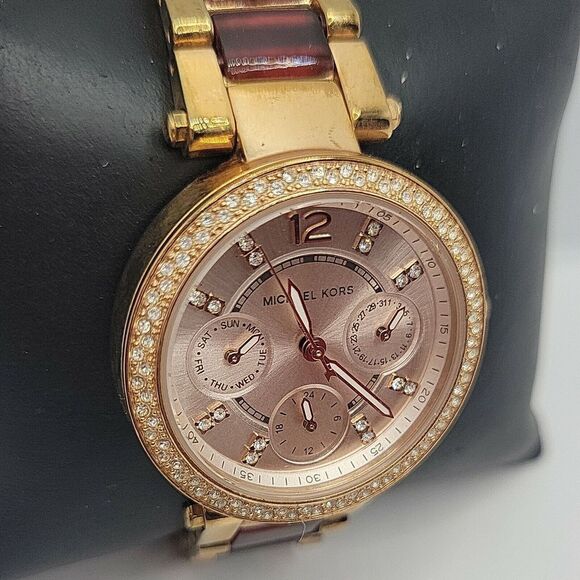 Michael Kors MK6239 Women's Stainless Steel Analog Rose Gold Dial Watch BC882 - Picture 3 of 9